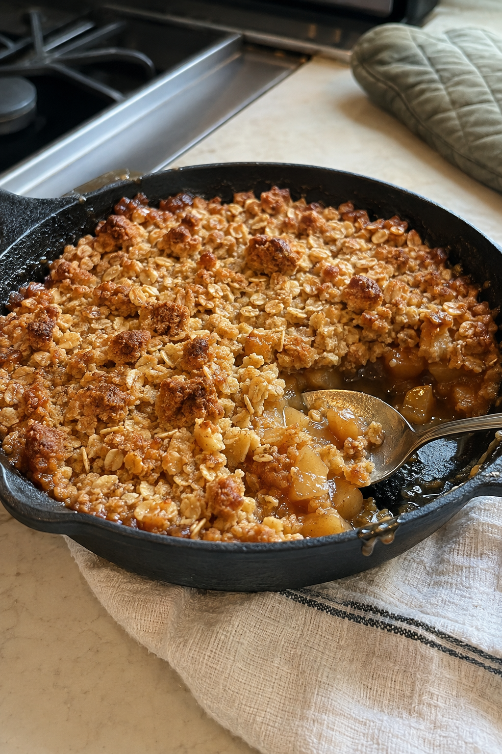 Salted Caramel Apple Crumble